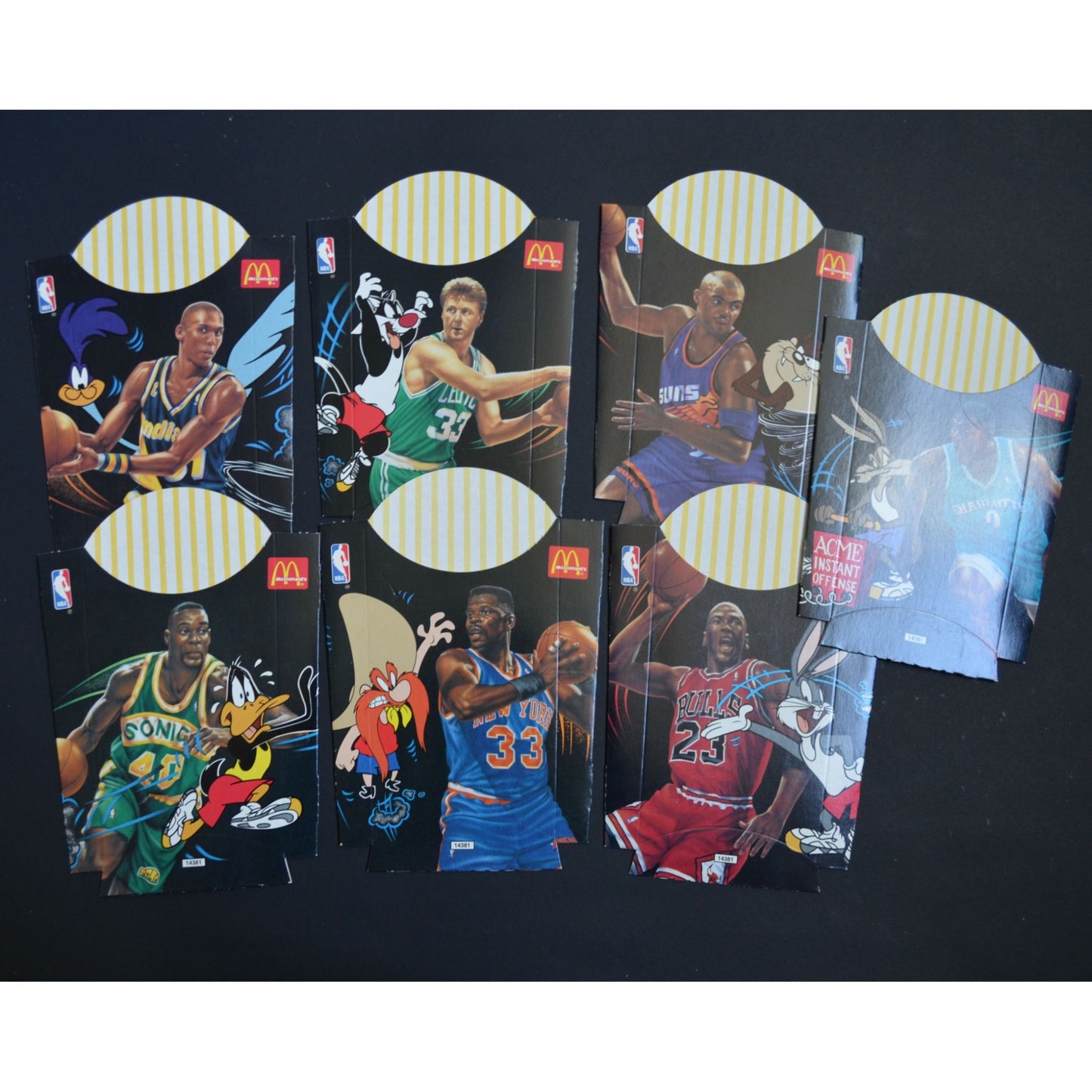 McDonald's French Fries Fry Holders Vintage NEW Space Jam Michael Jordan