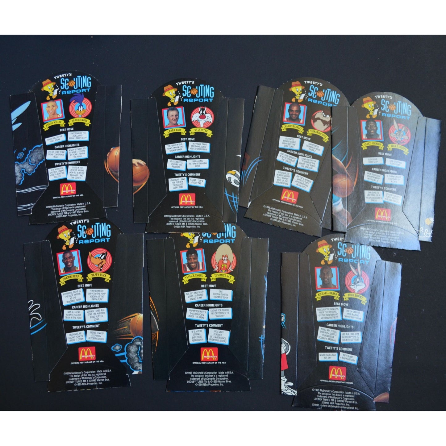 McDonald's French Fries Fry Holders Vintage NEW Space Jam Michael Jordan