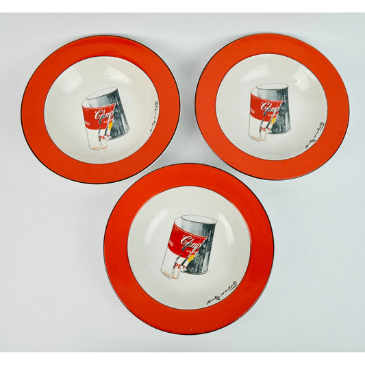 Andy Warhol Campbell's Soup Bowls Set of 3 Vintage