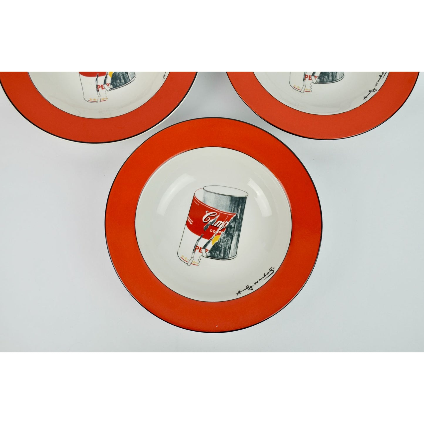 Andy Warhol Campbell's Soup Bowls Set of 3 Vintage