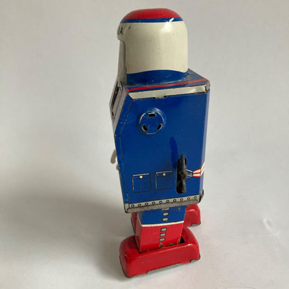 Vintage NASA Astro Captain Tin Litho Toy 1960s Wind-Up Robot FOR PARTS OR REPAIR