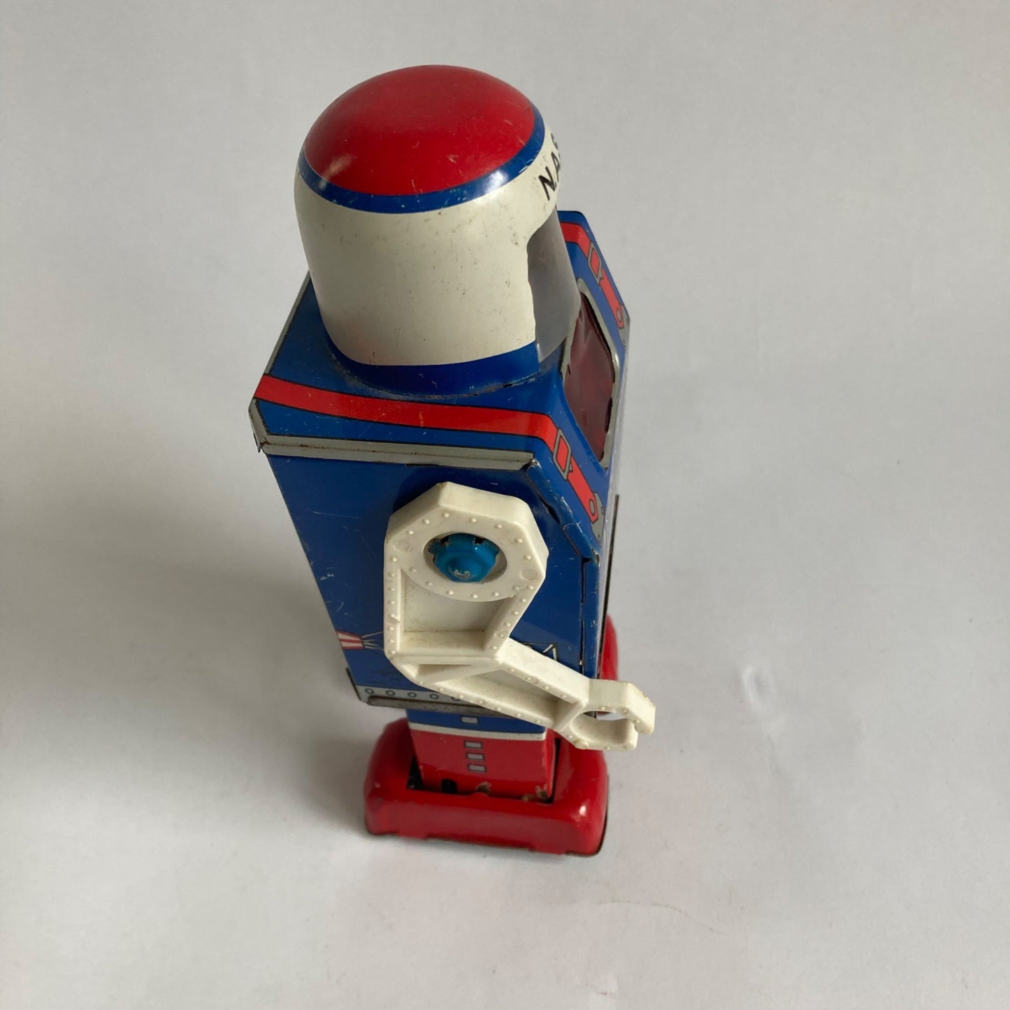 Vintage NASA Astro Captain Tin Litho Toy 1960s Wind-Up Robot FOR PARTS OR REPAIR