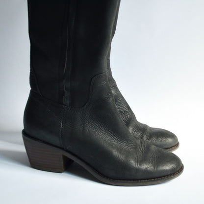 Lucky Brand Iscah Black Heeled Boots Women's Size 6.5 M