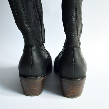 Lucky Brand Iscah Black Heeled Boots Women's Size 6.5 M