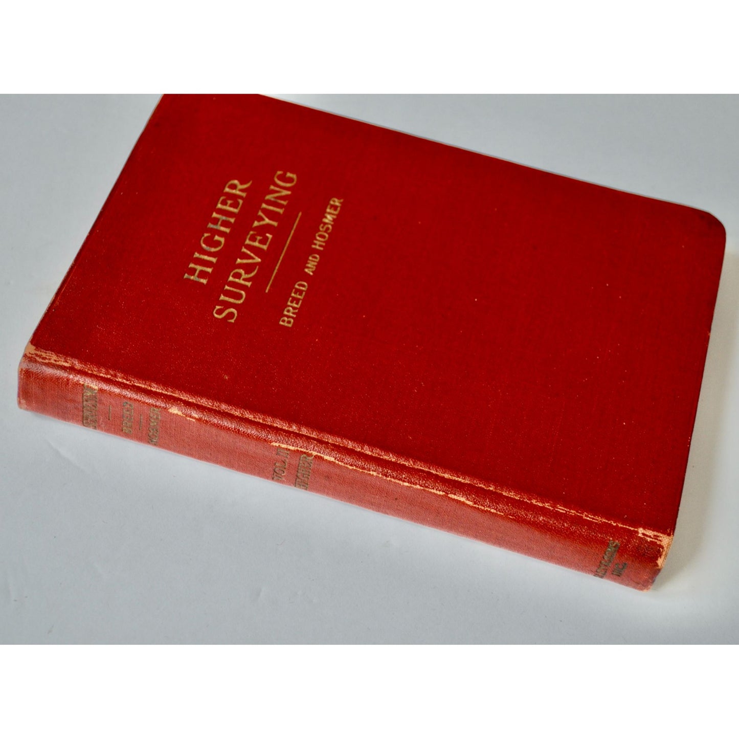 1920 Higher Surveying Breed and Hosmer Antique Book Red 2nd Edition