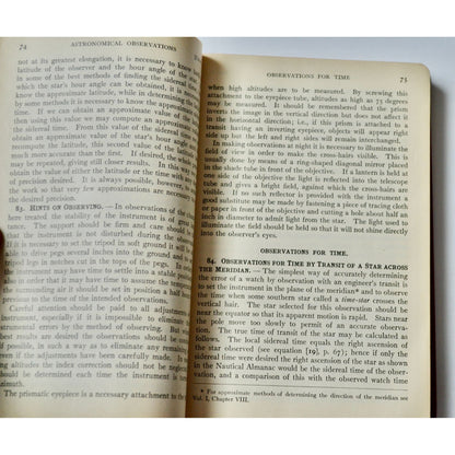 1920 Higher Surveying Breed and Hosmer Antique Book Red 2nd Edition