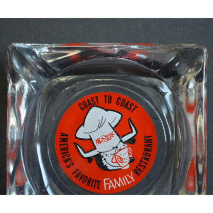 Mr. Steak Family Restaurant Vintage Square Ashtray