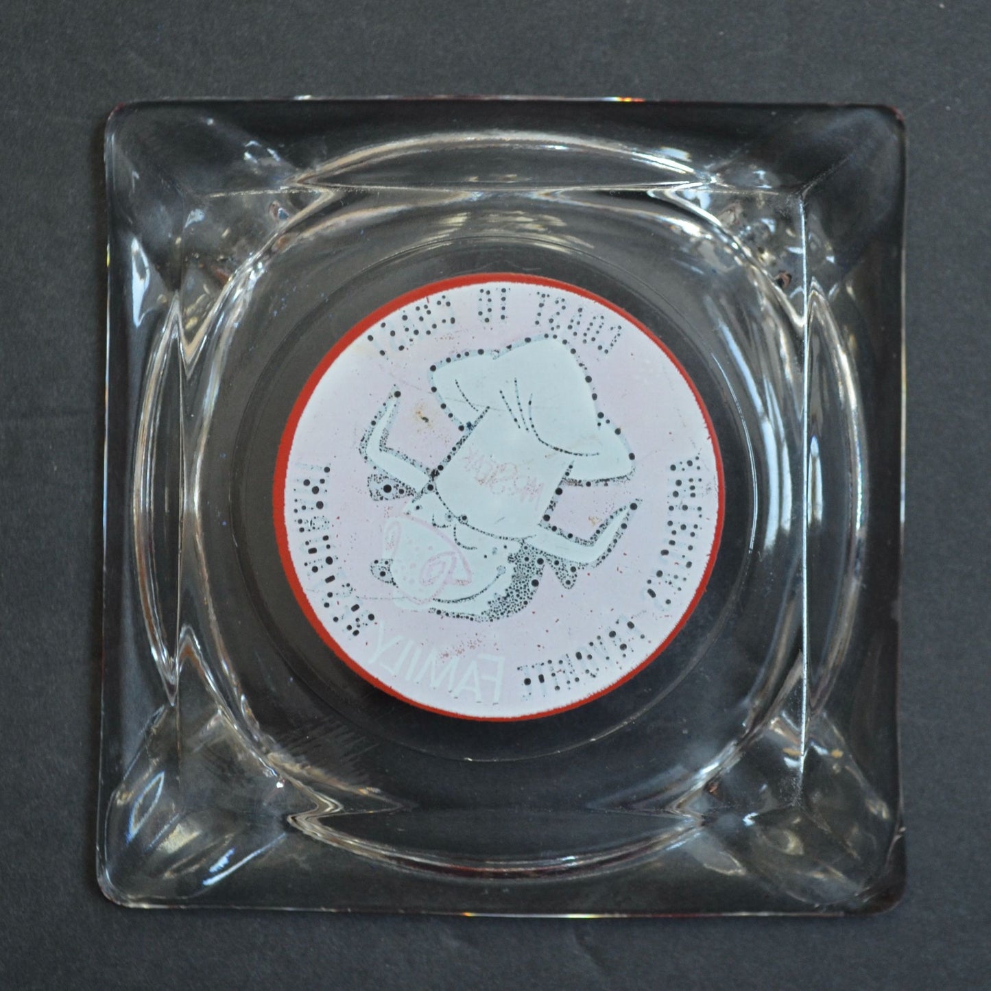 Mr. Steak Family Restaurant Vintage Square Ashtray