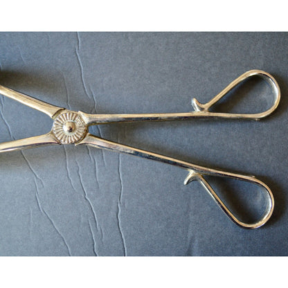 Vintage E. P. Zinc Serving Tongs Salad Pastry Bread Silver