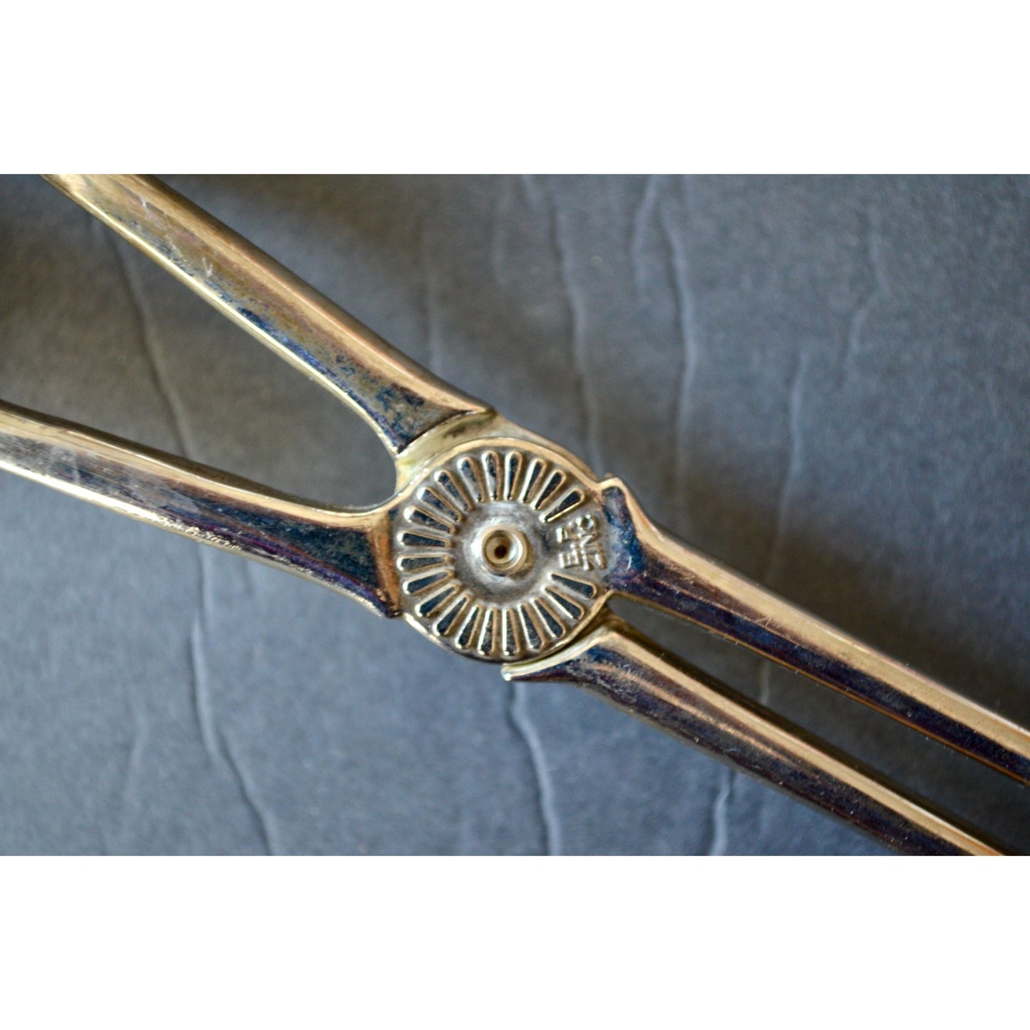 Vintage E. P. Zinc Serving Tongs Salad Pastry Bread Silver