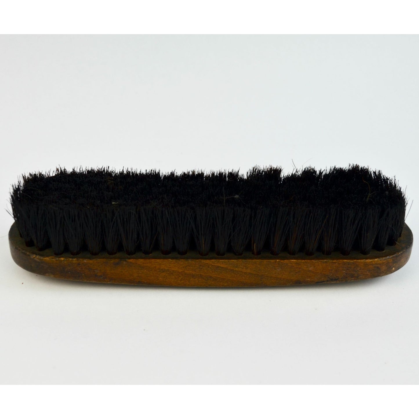 Vintage Horsehair Shoe Shine Brush 8" Wood Shoeshine Boot