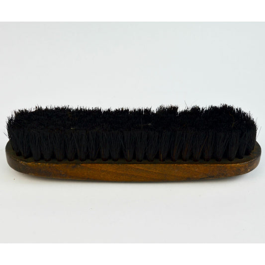 Vintage Horsehair Shoe Shine Brush 8" Wood Shoeshine Boot