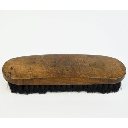 Vintage Horsehair Shoe Shine Brush 8" Wood Shoeshine Boot