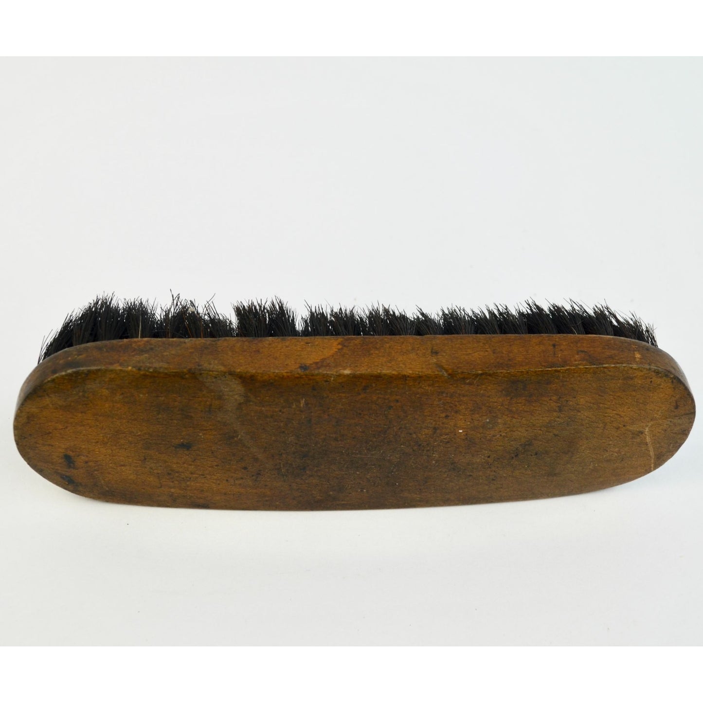 Vintage Horsehair Shoe Shine Brush 8" Wood Shoeshine Boot