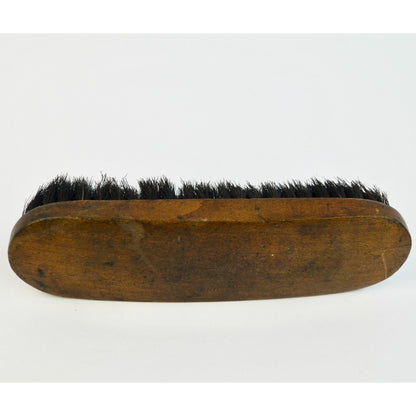Vintage Horsehair Shoe Shine Brush 8" Wood Shoeshine Boot