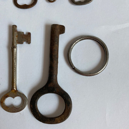 Lot 10 Antique Keys Skeleton Vintage Original