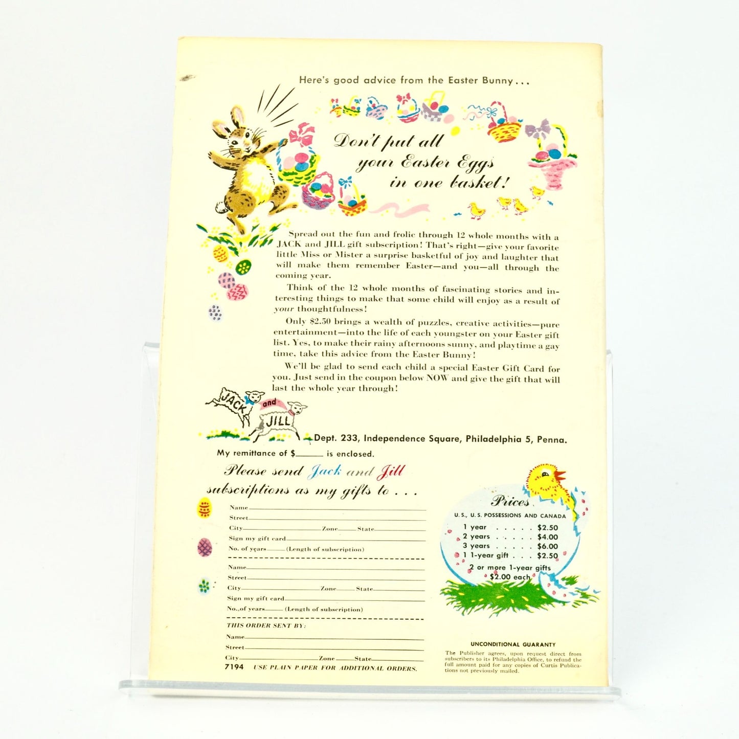 Jack and Jill Magazine March 1954 Boy