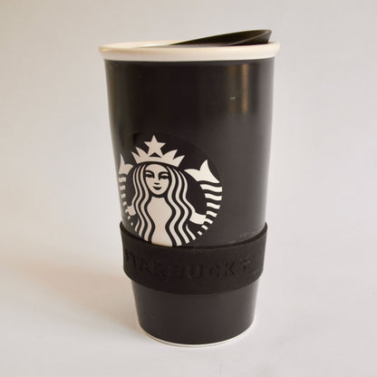 Starbucks 2016 Writable Black Ceramic Travel Mug Coffee Create Your Own