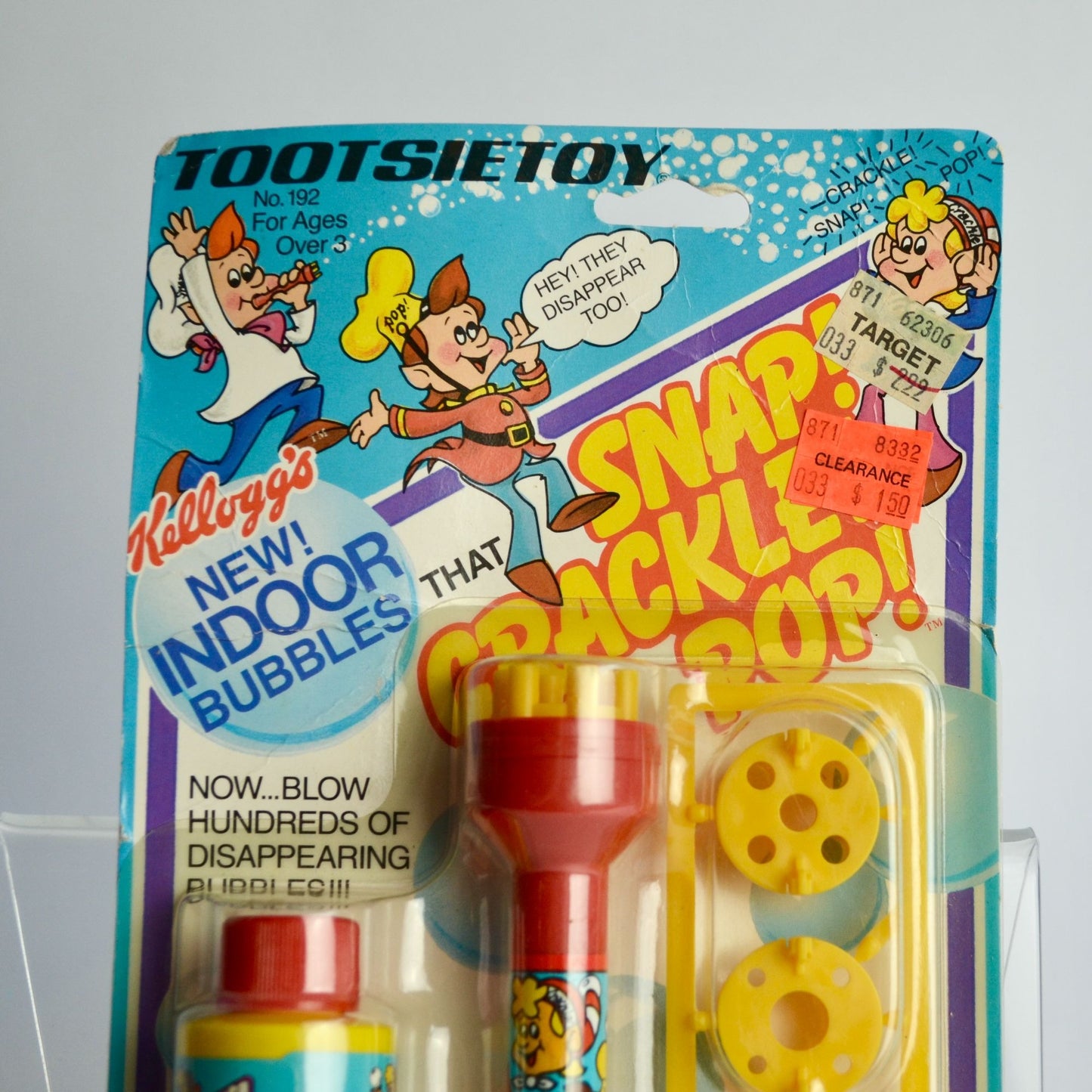 RARE Vintage Kellogg's Snap Crackle Pop Indoor Bubbles NOS New