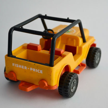 Fisher Price Adventure People Trailblazer Jeep Yellow Orange Vintage