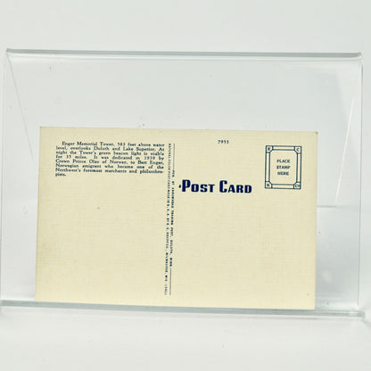 Vintage Enger Tower Postcard Duluth Minnesota Unused