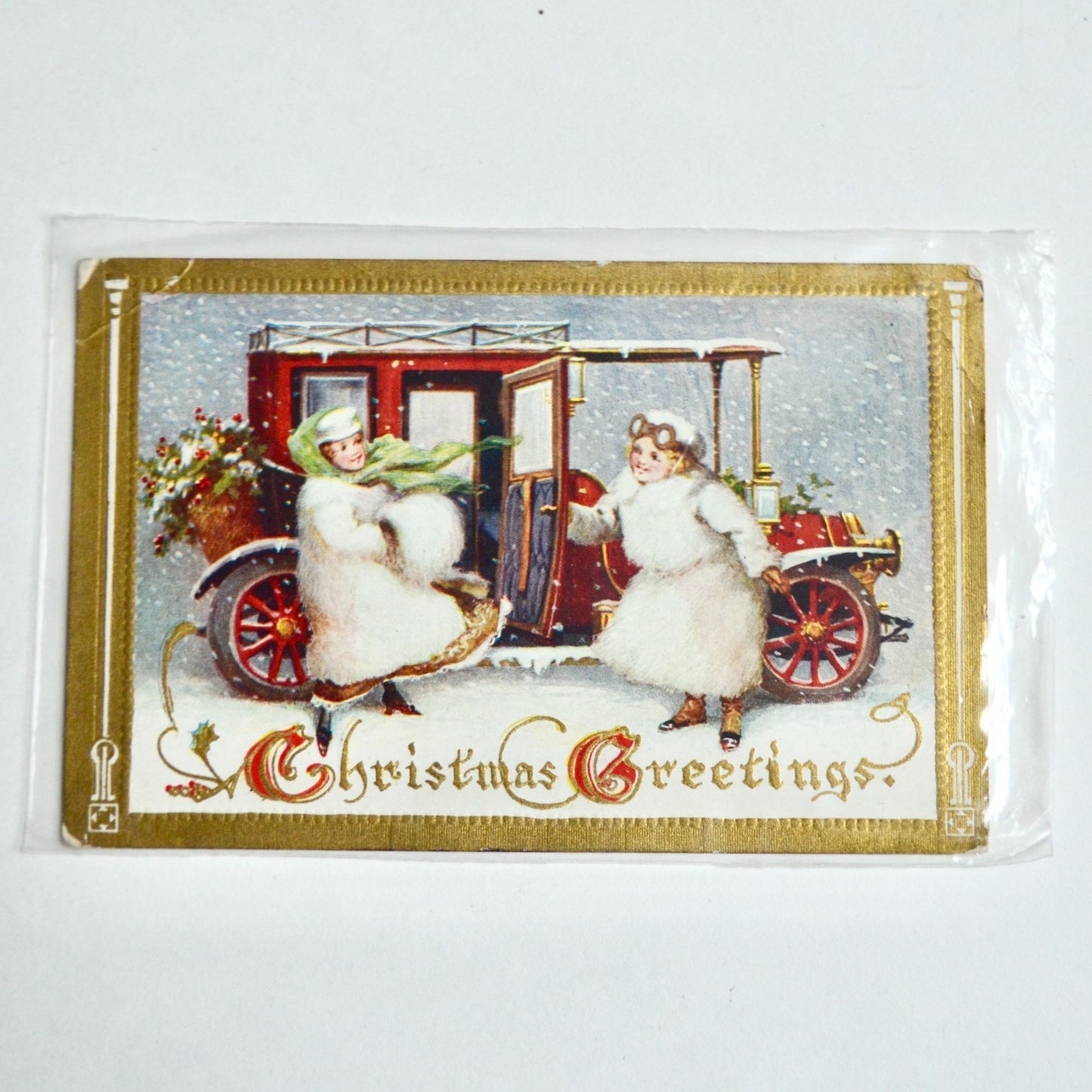 Antique Early 1900s Christmas Greetings Postcard