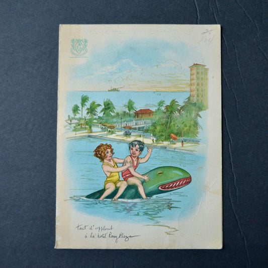 Roney Plaza Hotel Miami Beach Vintage Menu