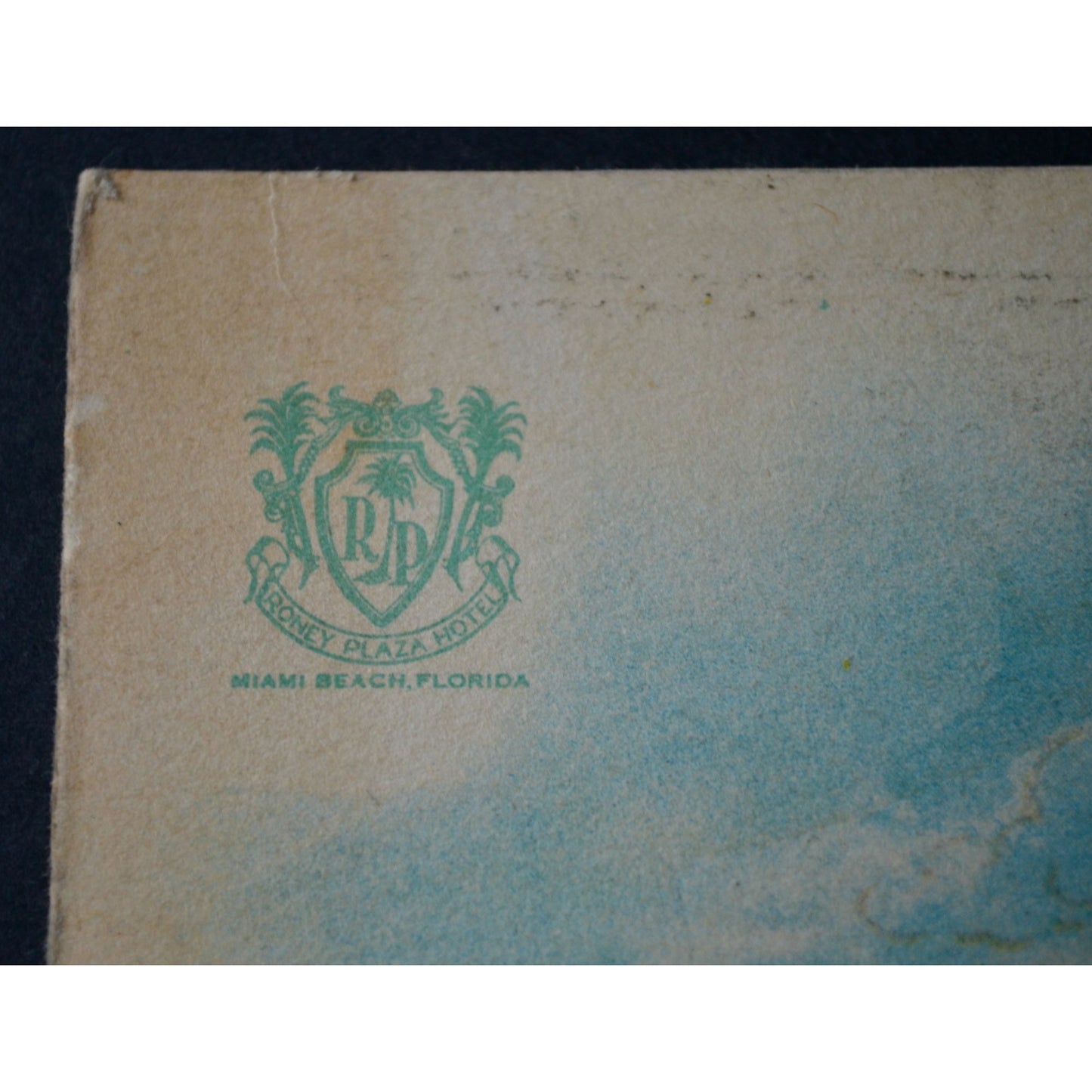 Roney Plaza Hotel Miami Beach Vintage Menu