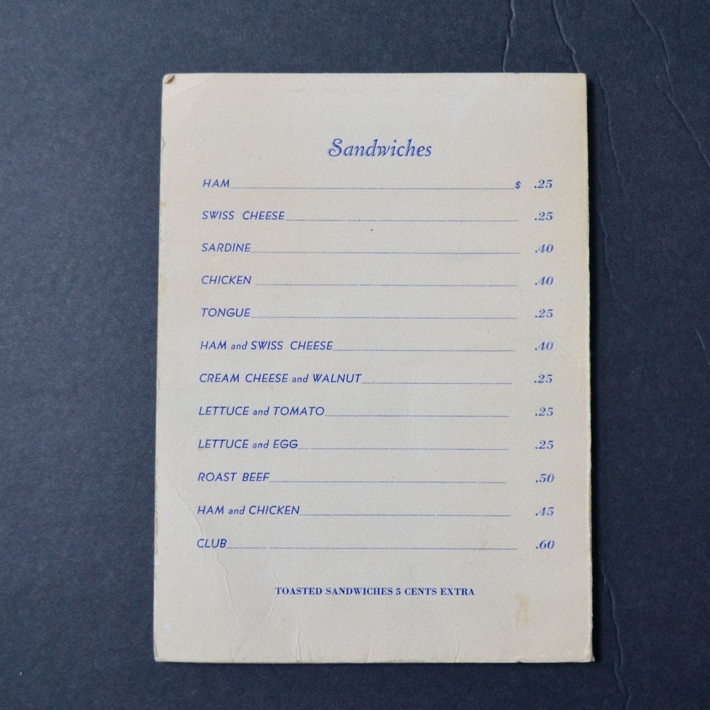 Roney Plaza Hotel Miami Beach Vintage Menu