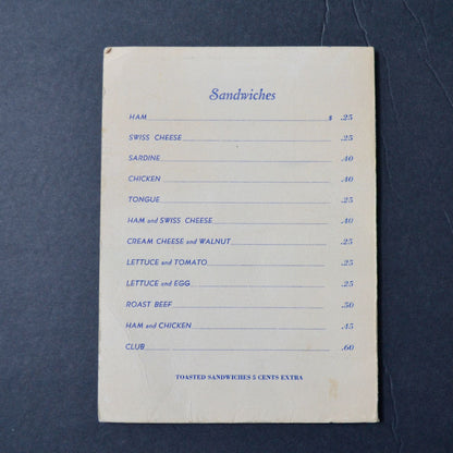 Roney Plaza Hotel Miami Beach Vintage Menu