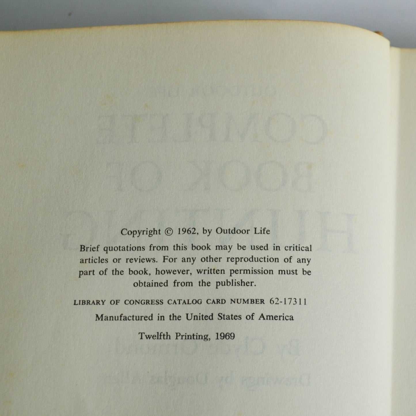 Complete Book of Hunting Vintage Book by Clyde Ormond Outdoor Life 1969