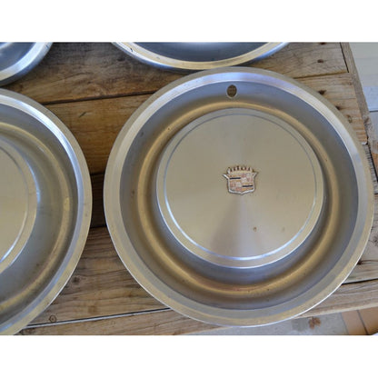 Lot of 4 Vintage 1973 Cadillac Fleetwood Hubcaps 15" Deville Hubcap Wheel Covers