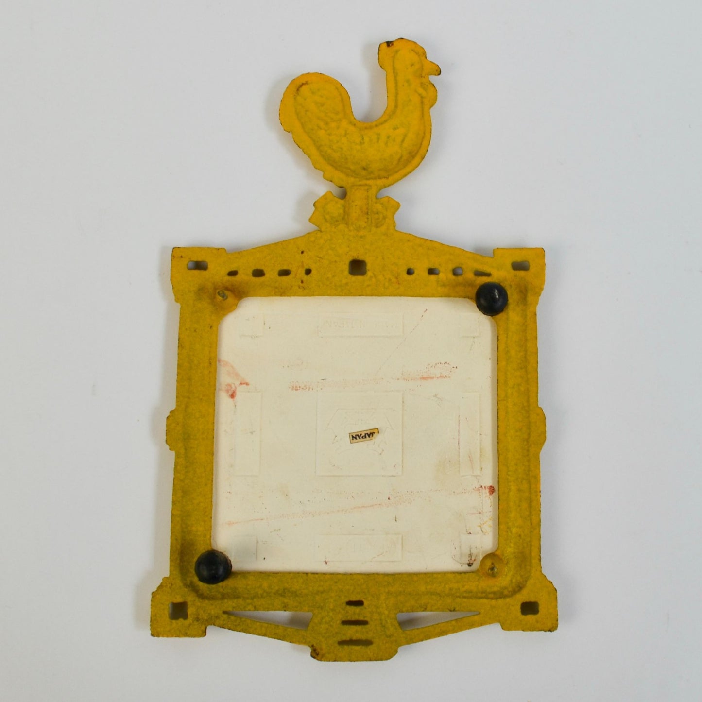 Japan Vintage Rules of this Tavern Yellow Rooster Trivet
