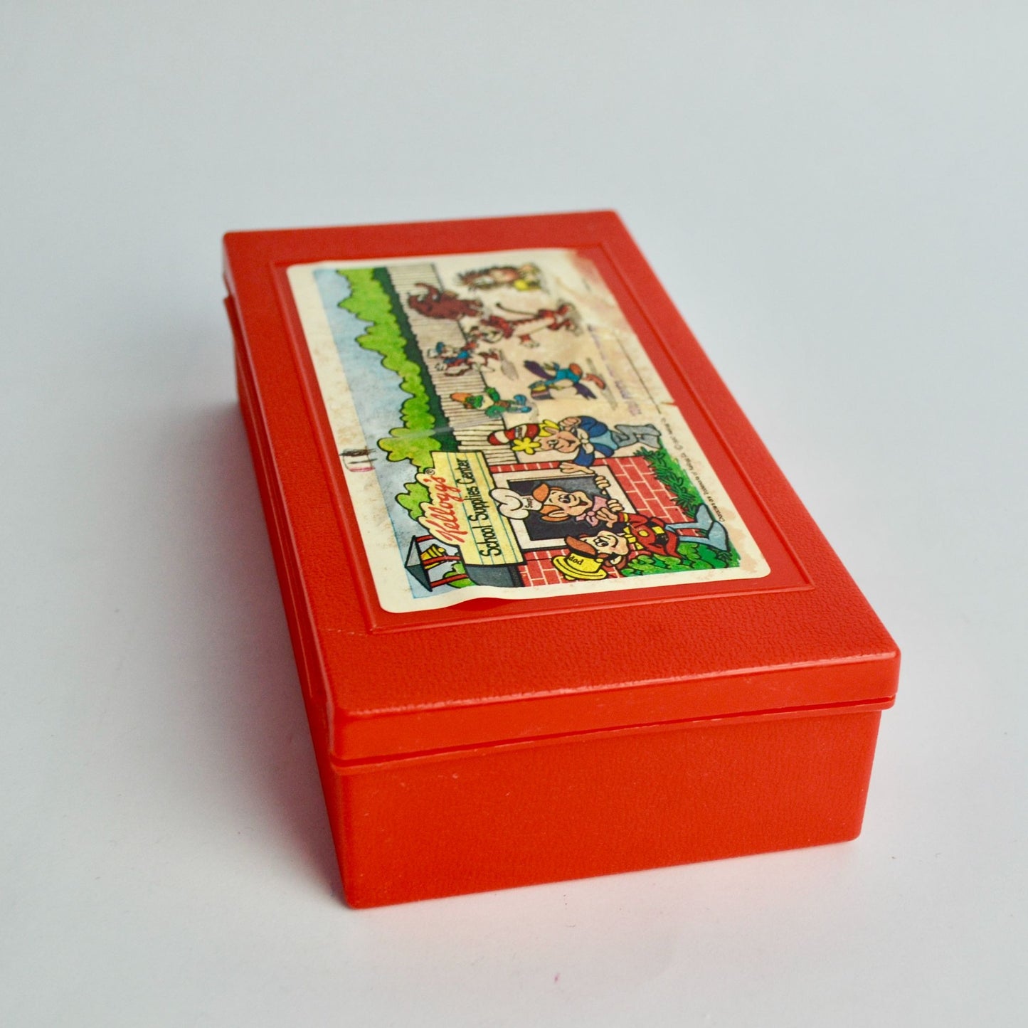 Kellogg's Snap Crackle Pop Cereal 1980 Red Plastic Pencil Box