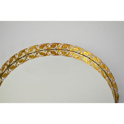 Vintage MCM Vanity Mirror Lazy Susan Gold
