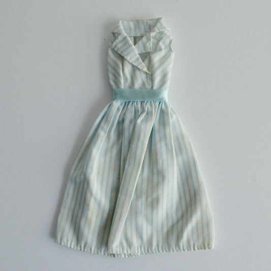 Mattel Barbie Blue White Stripe Shirt Dress Vintage