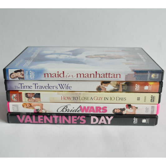 Lot of 5 "Chick Flick" DVDs Lot Valentine's Day Bride Wars ETC.