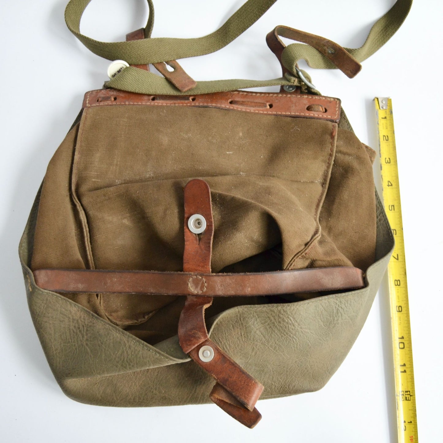 Vintage Swiss Army Bread Ration Bag Messenger Military Messenger Bag