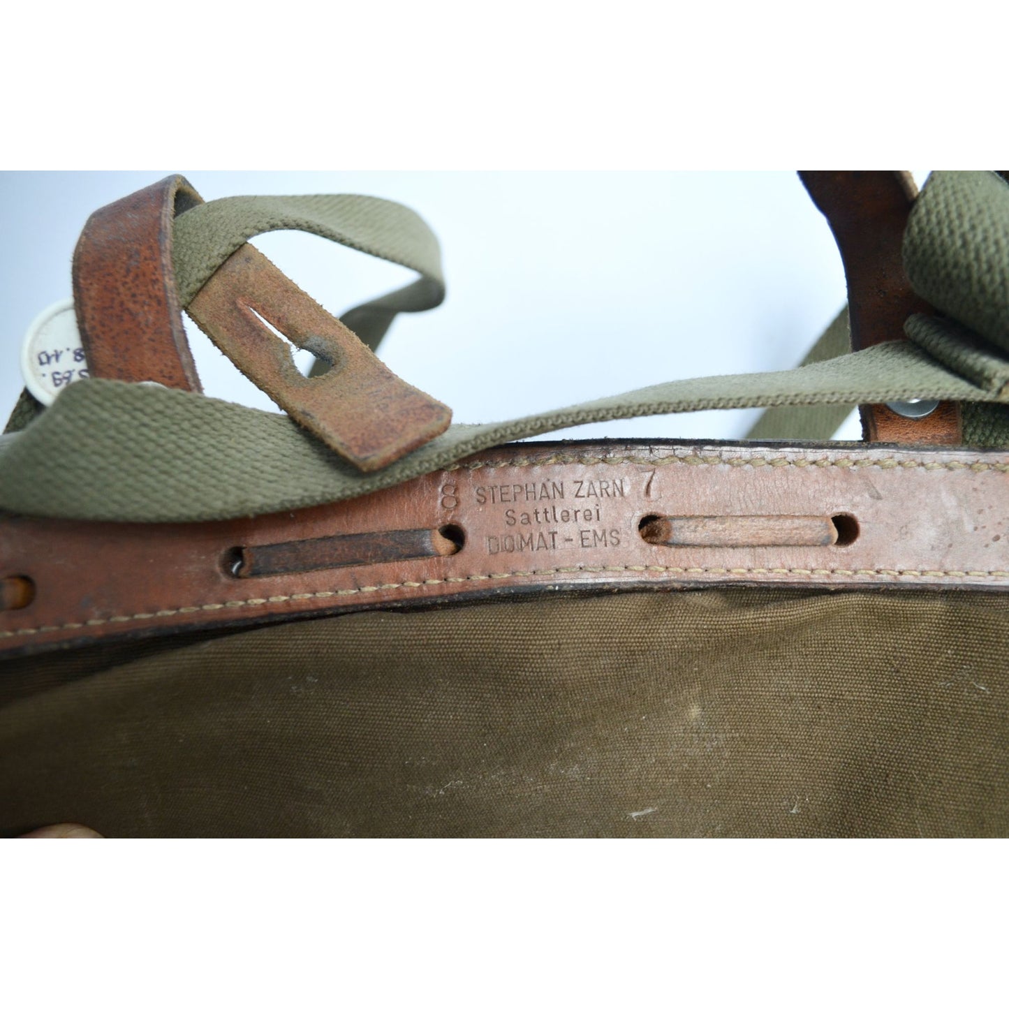 Vintage Swiss Army Bread Ration Bag Messenger Military Messenger Bag