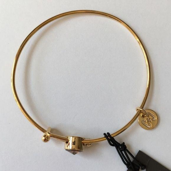 New Coco + Carmen Gold Adjustable Bangle Bracelet