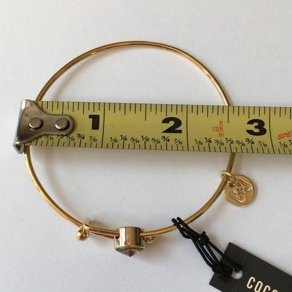 New Coco + Carmen Gold Adjustable Bangle Bracelet