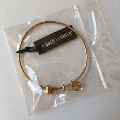 New Coco + Carmen Gold Adjustable Bangle Bracelet