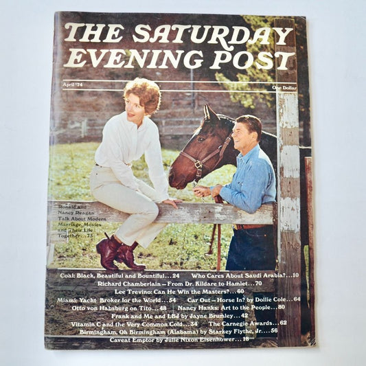 The Saturday Evening Post April 1974 Ronald Nancy Reagan