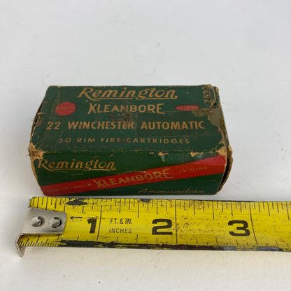 Vintage Remington Kleanbore .22 Winchester Automatic EMPTY BOX #7522