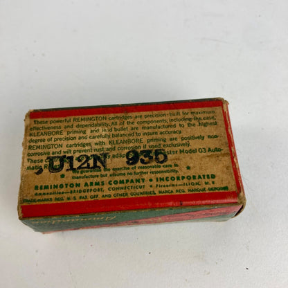 Vintage Remington Kleanbore .22 Winchester Automatic EMPTY BOX #7522