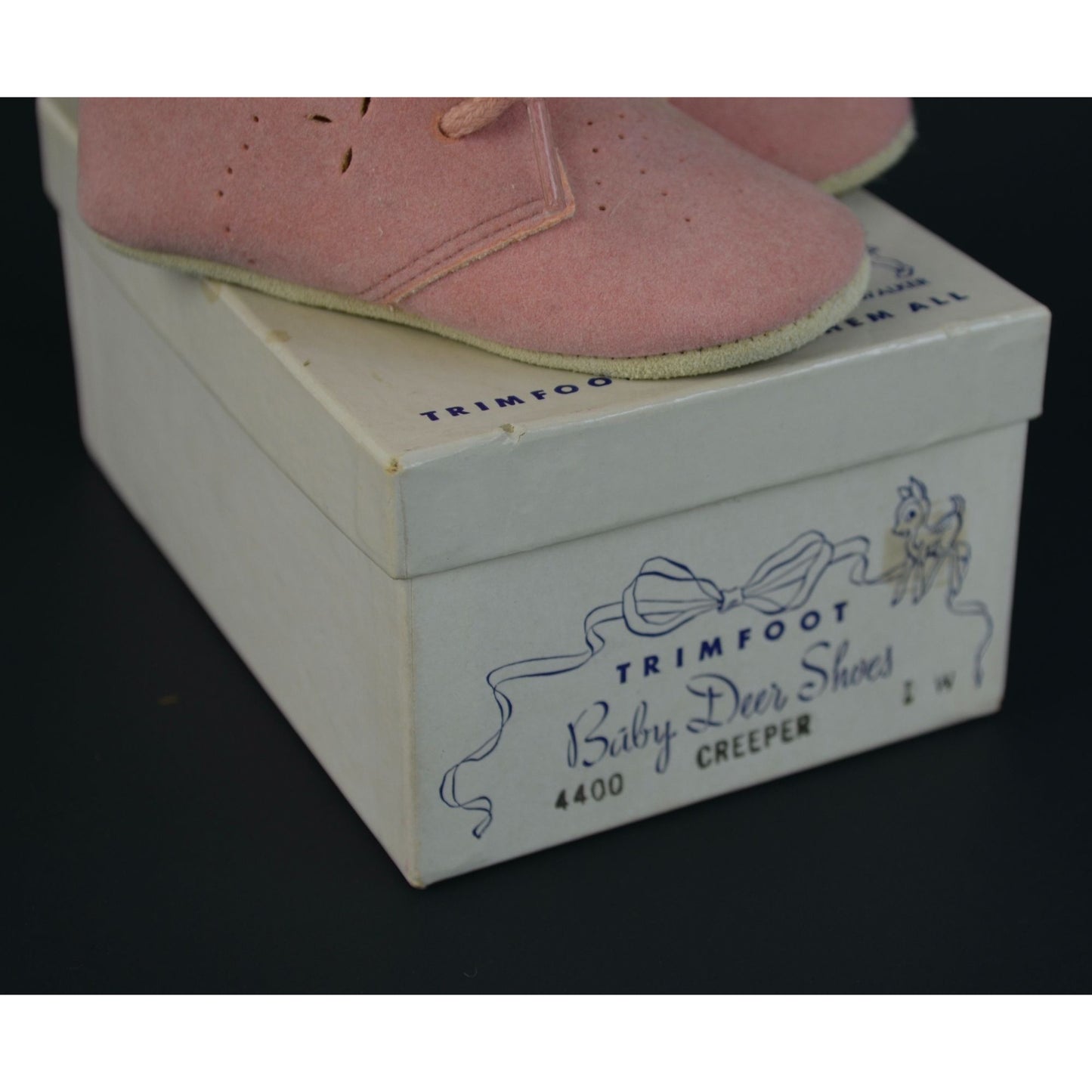 Trimfoot Baby Deer Shoes Pink Creeper 6-9 Months In Box