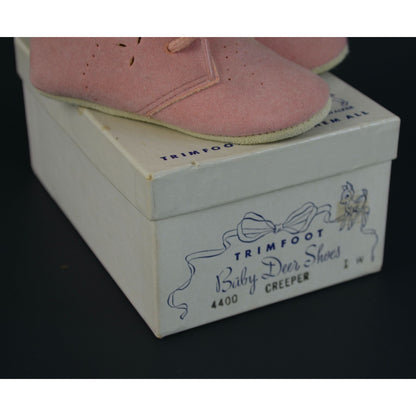 Trimfoot Baby Deer Shoes Pink Creeper 6-9 Months In Box