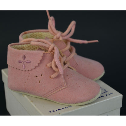 Trimfoot Baby Deer Shoes Pink Creeper 6-9 Months In Box