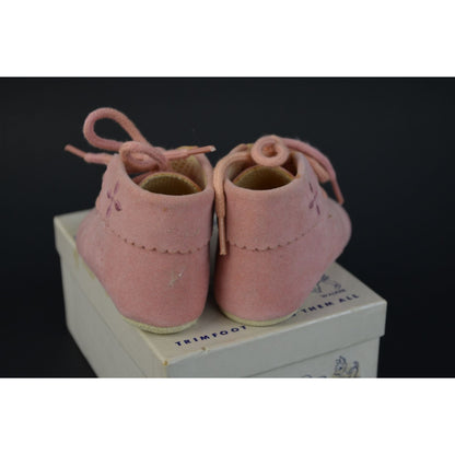 Trimfoot Baby Deer Shoes Pink Creeper 6-9 Months In Box