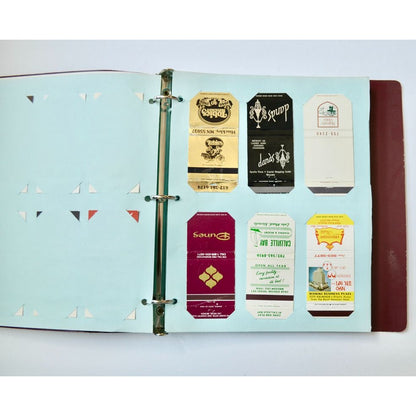 Match Book Album Vintage With 12 Matchbooks NO MATCHES